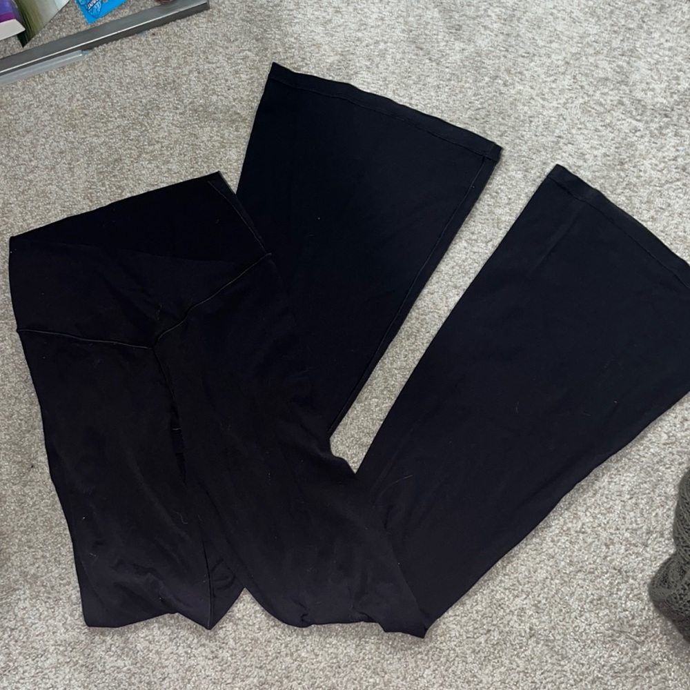 Black Aerie Offline Flare Leggings